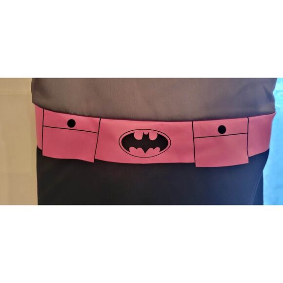 Girls Batman Halloween Costume Dress with Cape New without tags size L 10/12 - Picture 3 of 6